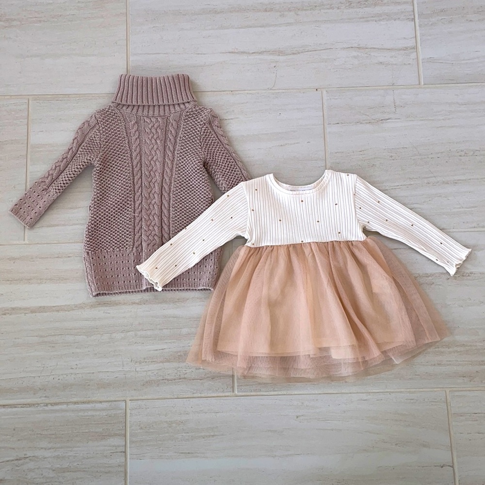 Turtleneck Sweater Dress and Zara long sleeve dress
